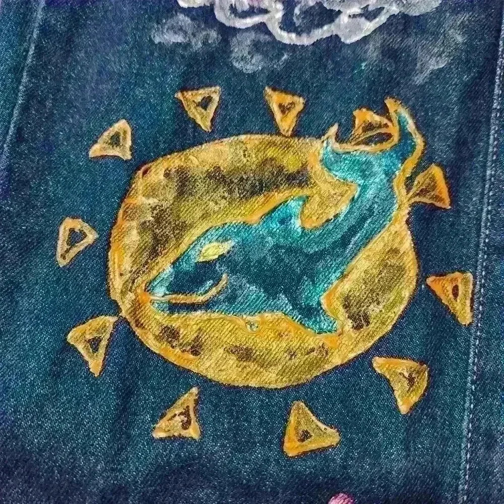 Vintage 90s crazy mom jeans with bedazzled Lisa Frank animals ✦ kidcore jeans ✦ - Picture 14 of 16